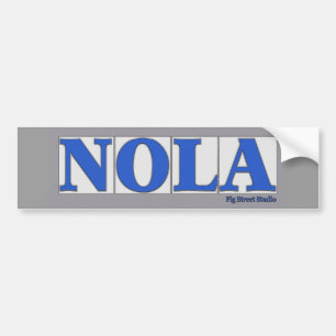NOLA, Blue Letter Street Tiles Bumpersticker