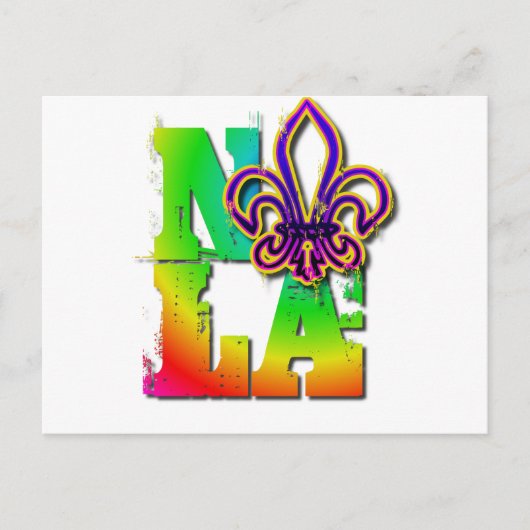 NOLA FLEUR DE LIS BRIEFKAART (Voorkant)