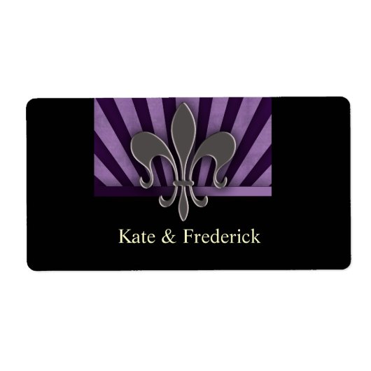 NOLA Fleur-de-lis-ontwerperlabels Etiket (Voorkant)