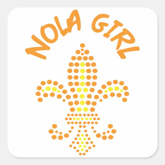 NOLA Girl Vierkante Sticker (Voorkant)