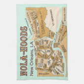 Nola-Hoods Map Theedoek (Verticaal)