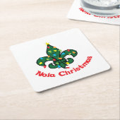 Nola Kerstmis Vierkante Kartonnen Onderzetter (Schuin)