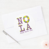NOLA King Cake Ronde Sticker (Envelop)