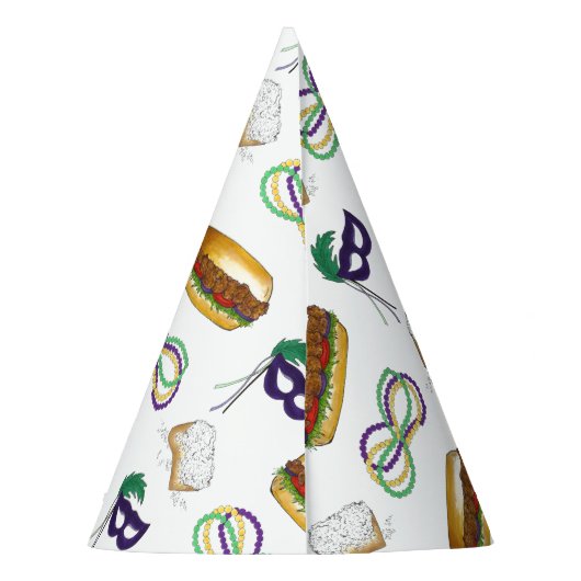 NOLA Mardi Gras Laissez Les Bon Temps Rouler Feesthoedjes (Achterkant)