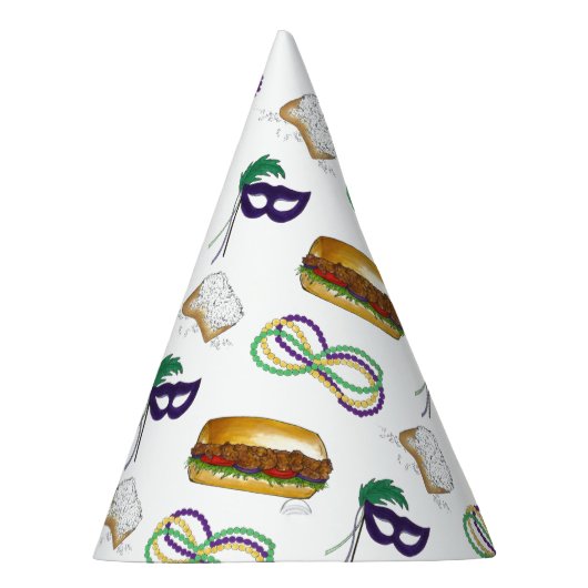 NOLA Mardi Gras Laissez Les Bon Temps Rouler Feesthoedjes (Rechts)