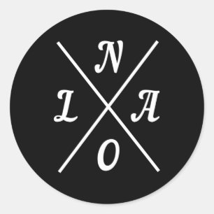 Nola New Orleans Louisiana Verenigde Staten _1 Ronde Sticker
