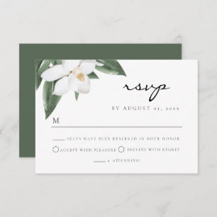 NOLA New Orleans Magnolia Wedding RSVP Briefkaart