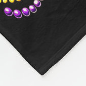 Nola New Orleans Mardi Gras 2025  Fleece Deken (Hoek)