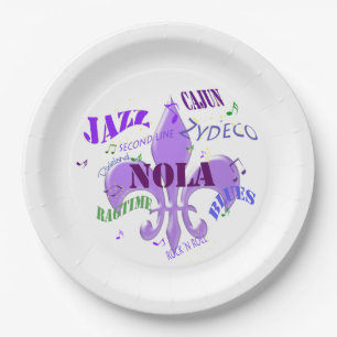 NOLA New Orleans Music Papieren Bordje