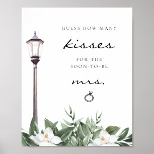 NOLA New Orleans raden hoeveel Kisses Bridal Sign Poster