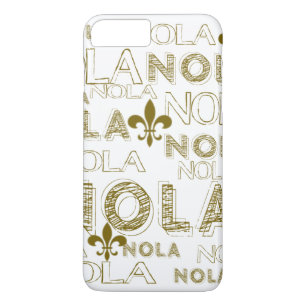 NOLA NOLA Gold Fleur-de-lis iPhone 8 Plus / 7 Plus Hoesje