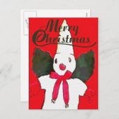 Nola Snowman Card Feestdagenkaart (Voorkant / Achterkant)