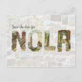 NOLA sparen het datumbriefkaart Briefkaart (Voorkant)