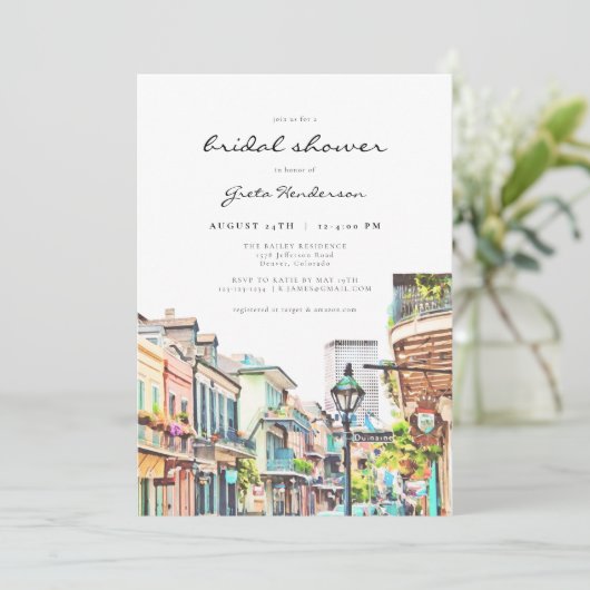 NOLA | Vrijgezellenfeest New Orleans Mardi Gras Kaart (Staand voorkant)