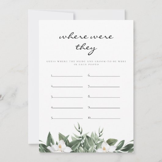 NOLA Waar waren ze Vrijgezellenfeest Game Kaart (Voorkant)