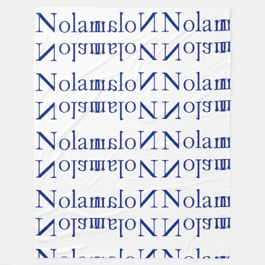 "Nolan" persoonlijke vlootzak Fleece Deken (Voorkant)