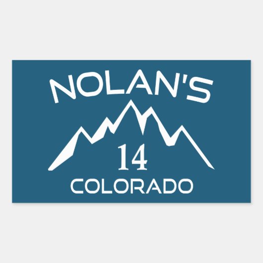 Nolan's 14 Colorado Rechthoekige Sticker (Voorkant)