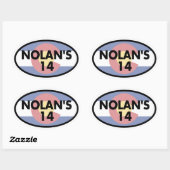Nolan's 14 Colorado Vlag Ovaal Ovale Sticker (Vel)