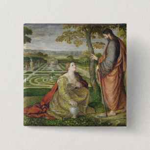 Noli Me Tangere Vierkante Button 5,1 Cm