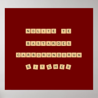 Nolite te bastardes carborundorum poster