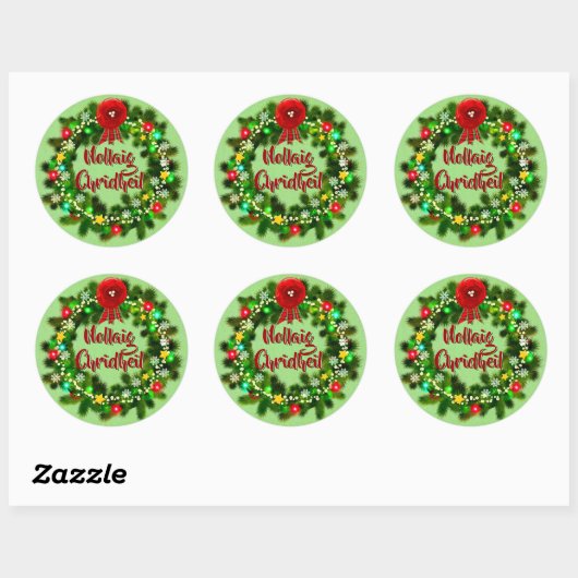 Nollaig Chridheil Scottish Kerstmis Ronde Sticker (Vel)