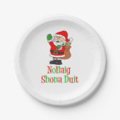 Nollaig Shona Duit Irish Kerstmis Papieren Bordje (Voorkant)