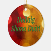 Nollaig Shona Duit! Vrolijk kerstfeest in het Iers Keramisch Ornament (Links)