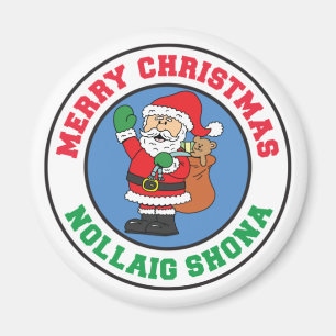 Nollaig Shona Merry KerstSanta Irish Magnet Magneet