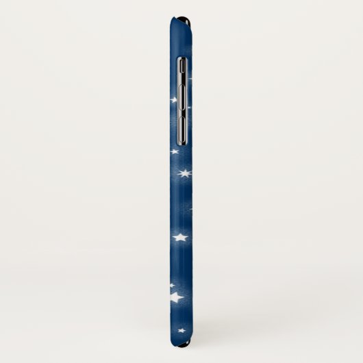 Nom 6 lettre espace fusée bleu coque iphone (Dos/Gauche)