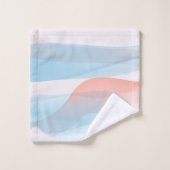 Nom abstrait bleu corail pâle (Gant de toilette)