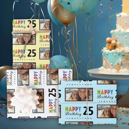 Nom Âge Anniversaire Papier d'enveloppement