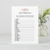 Nom animal bébé fille Teddy carte d'ours (Debout devant)