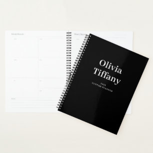 Nom Année Personnalisé Minimaliste Noir et Blanc