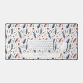 Nom aquarelle bohème plume florale personnalisé (Clavier et souris)