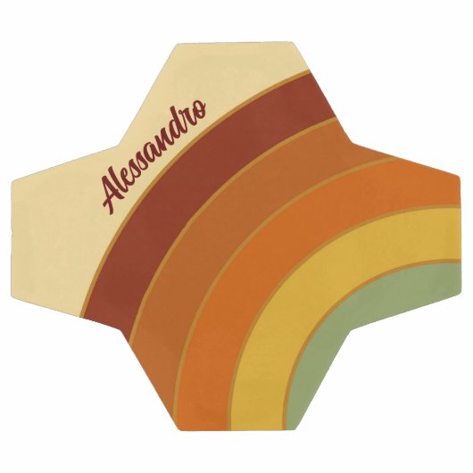 Nom Arc-en-ciel Super en couche rétro tronquée (Plat)