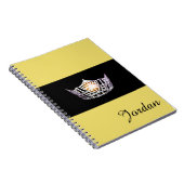 Nom argenté de coutume de carnet de couronne de (Côté Droit)