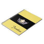 Nom argenté de coutume de carnet de couronne de (Côté gauche)
