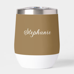 Nom Automne Marron Élégant Moderne Monogramme Boho