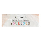 Nom Badge Magnet Custom Logo Personnel Employé Gra (Devant)