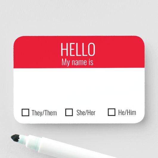 Nom Balise Badge Incluant Pronoun Choice (En situation)