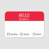 Nom Balise Badge Incluant Pronoun Choice (Devant)