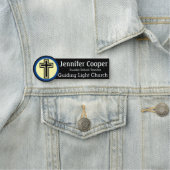 Nom Balise Cross Logo Texte personnalisé Badge de  (En situation)