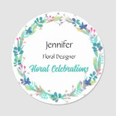 Nom Balise Florist Custom Text Round Badge (Devant)