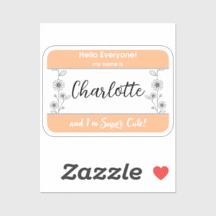 Nom bébé mignon étiquette nom bébé enfants nom éti