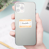 Nom bébé mignon étiquette nom bébé enfants nom éti (Téléphone)