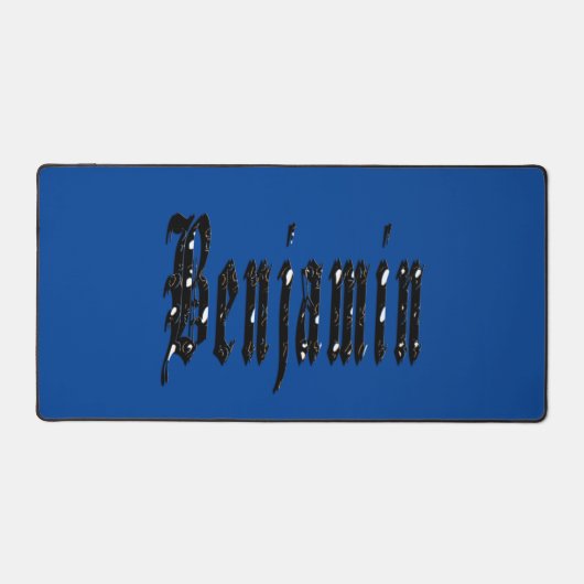 Nom Benjamin de conception noire, Tapis de bureau (Recto)