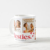 Nom Besties Collage Photo Mug (Devant gauche)
