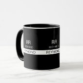 Nom Black Mug . simple et moderne (Devant gauche)
