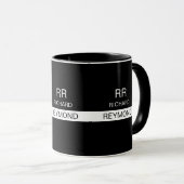 Nom Black Mug . simple et moderne (Devant droit)