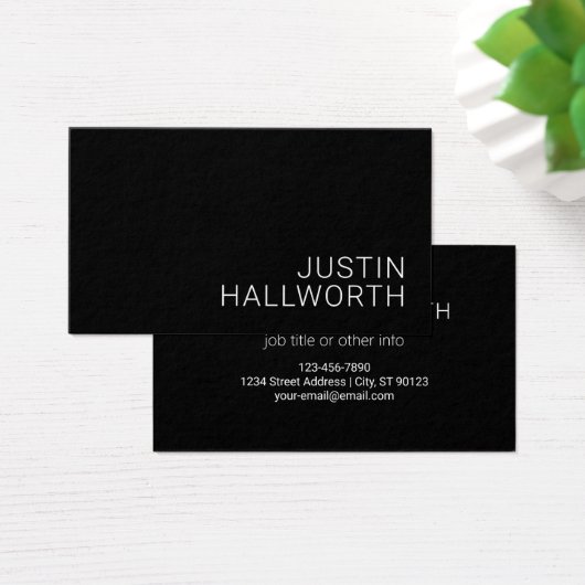 Nom blanc moderne ou autre texte en noir (Bureau)